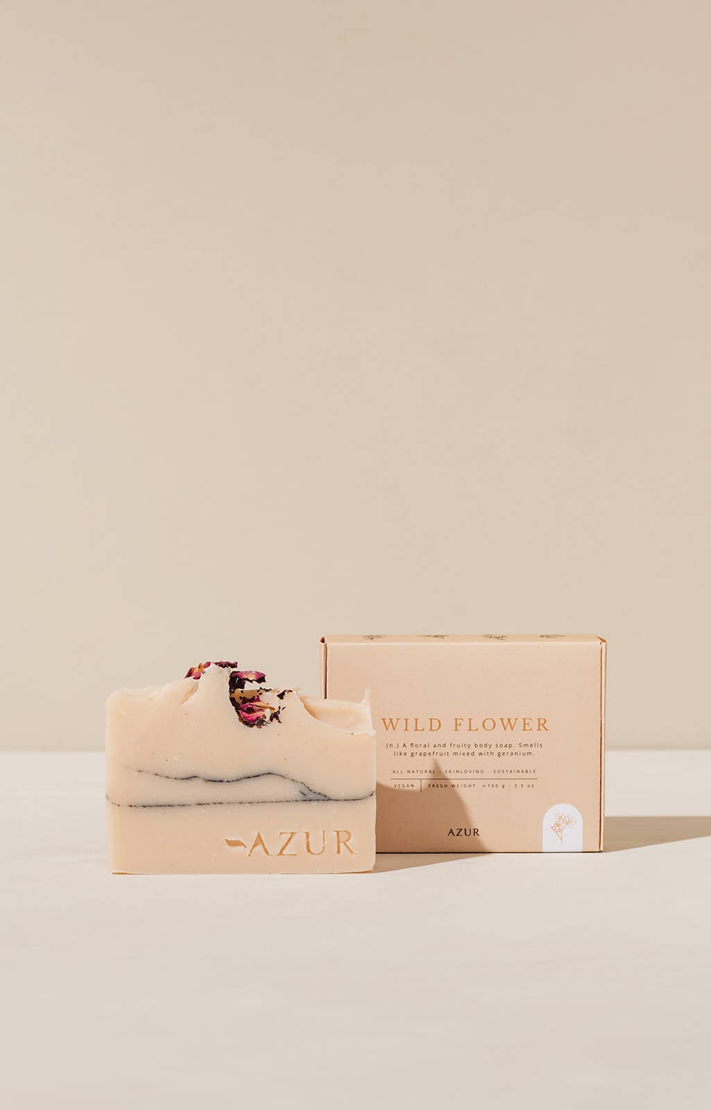 Azur Wild Flower body bar | naturlig handgjord tvål