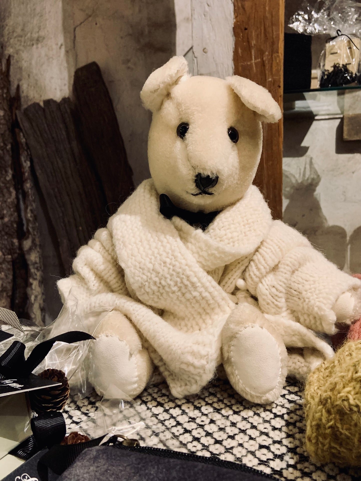 My Little Cosmo off-white babykofta i merino / alpacka stl 68
