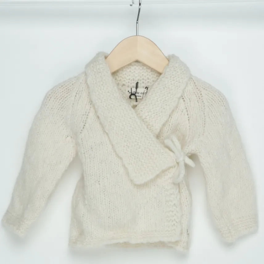 My Little Cosmo off-white babykofta i merino / alpacka stl 68