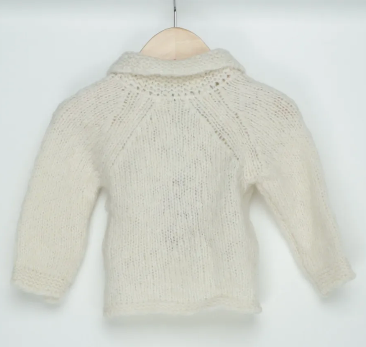 My Little Cosmo off-white babykofta i merino / alpacka stl 68