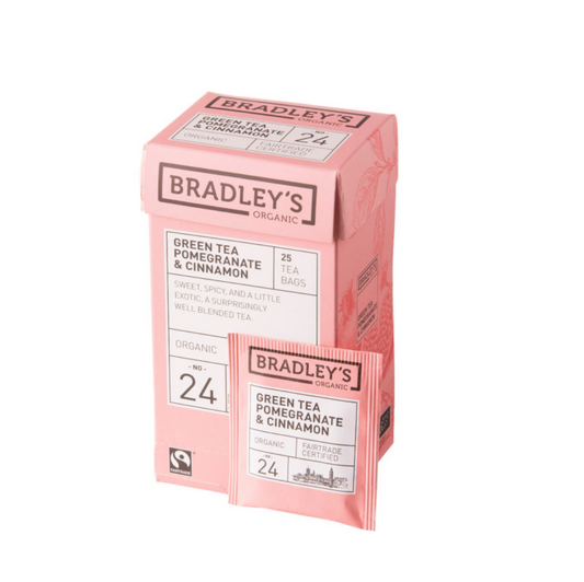 Bradley’s Green Tea Pomegranate & Cinnamon 25-p